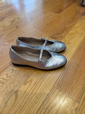 Naturalizer Silver Mary Jane Flats